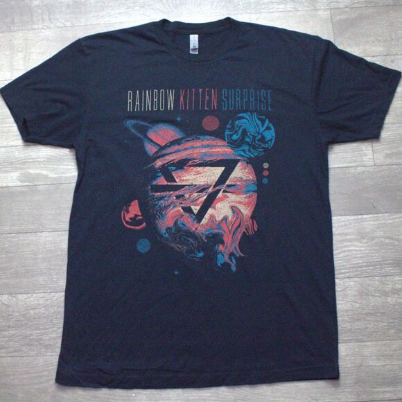 Rainbow Kitten Surprise The Friend Love Freefall Tour T-Shirt Double Sided M - Picture 2 of 5